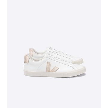 Women's Veja ESPLAR LEATHER Sneakers White/Brown | ZA 606TCE